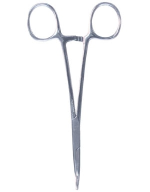 Angler's Accessories Curved Forceps 5.5in in Matte Stainless